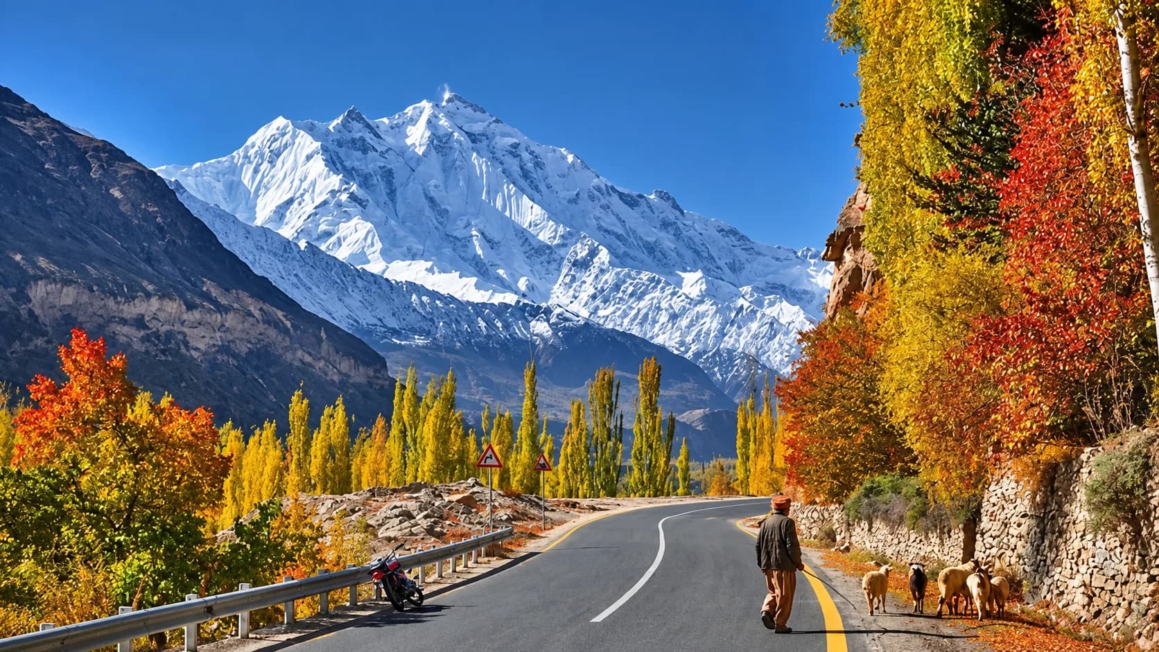 Best time to visit Hunza Valley Pakistan autumn colors and spring blossom